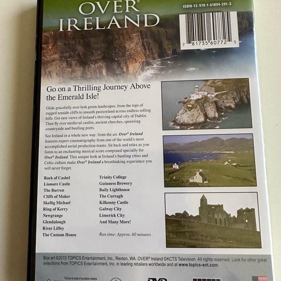 OVER IRELAND DVD Cultural & Historic Destinations Movie - Picture 2 of 2
